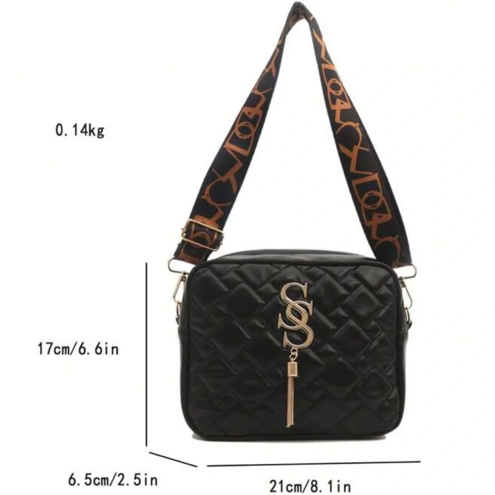 NWOT Elegant Small/Med Black Crossbody bag w/Tassel Removable/Adjustable Strap - Picture 7 of 7